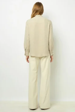 Hot ANNA - High-waisted wide-leg pants in jean Shirts & Blouses