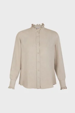 Hot ANNA - High-waisted wide-leg pants in jean Shirts & Blouses