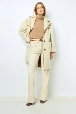 Hot ANNA - High-waisted wide-leg pants in jean Coats