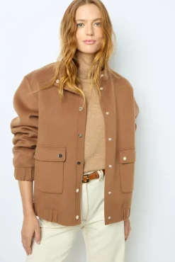 Hot ANNA - High-waisted wide-leg pants in jean Jackets