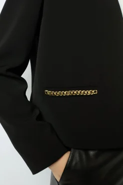Sale Black jacket with gold chains - MIRIELLE Jackets