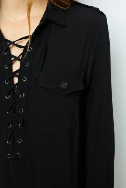 Hot Black maxi dress with lace - SIRENA Dresses