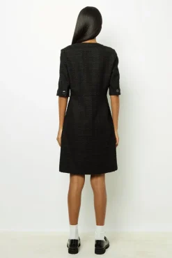 Clearance Black tweed mini dress - SALOME Dresses
