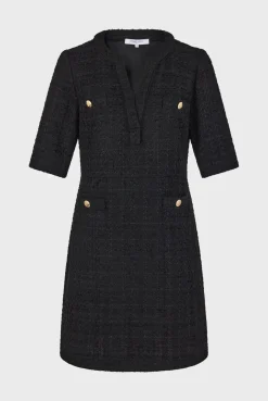 Clearance Black tweed mini dress - SALOME Dresses