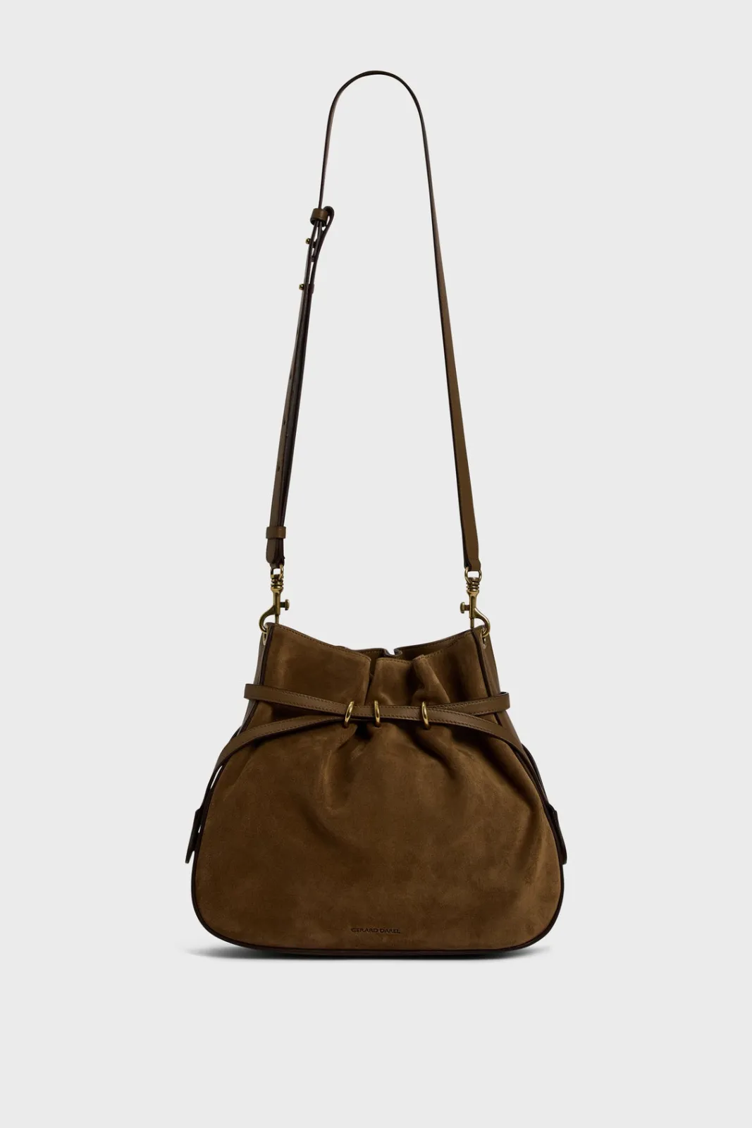 Online Bucket bag in suede leather - ROMY Shoulder Bags|Bucket Bags