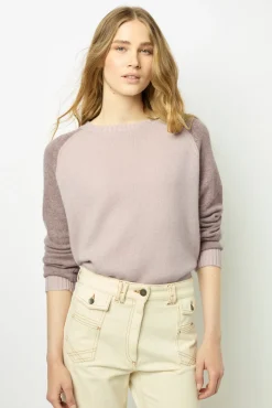 Discount Cashmere sweater in tonal shades - JALINA Knitwear