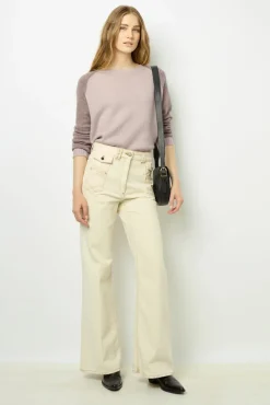 Discount Cashmere sweater in tonal shades - JALINA Knitwear