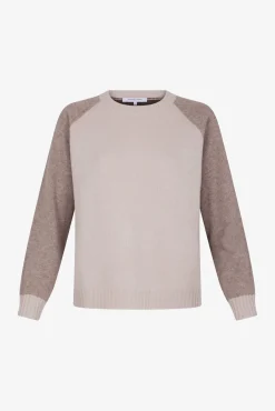 Discount Cashmere sweater in tonal shades - JALINA Knitwear