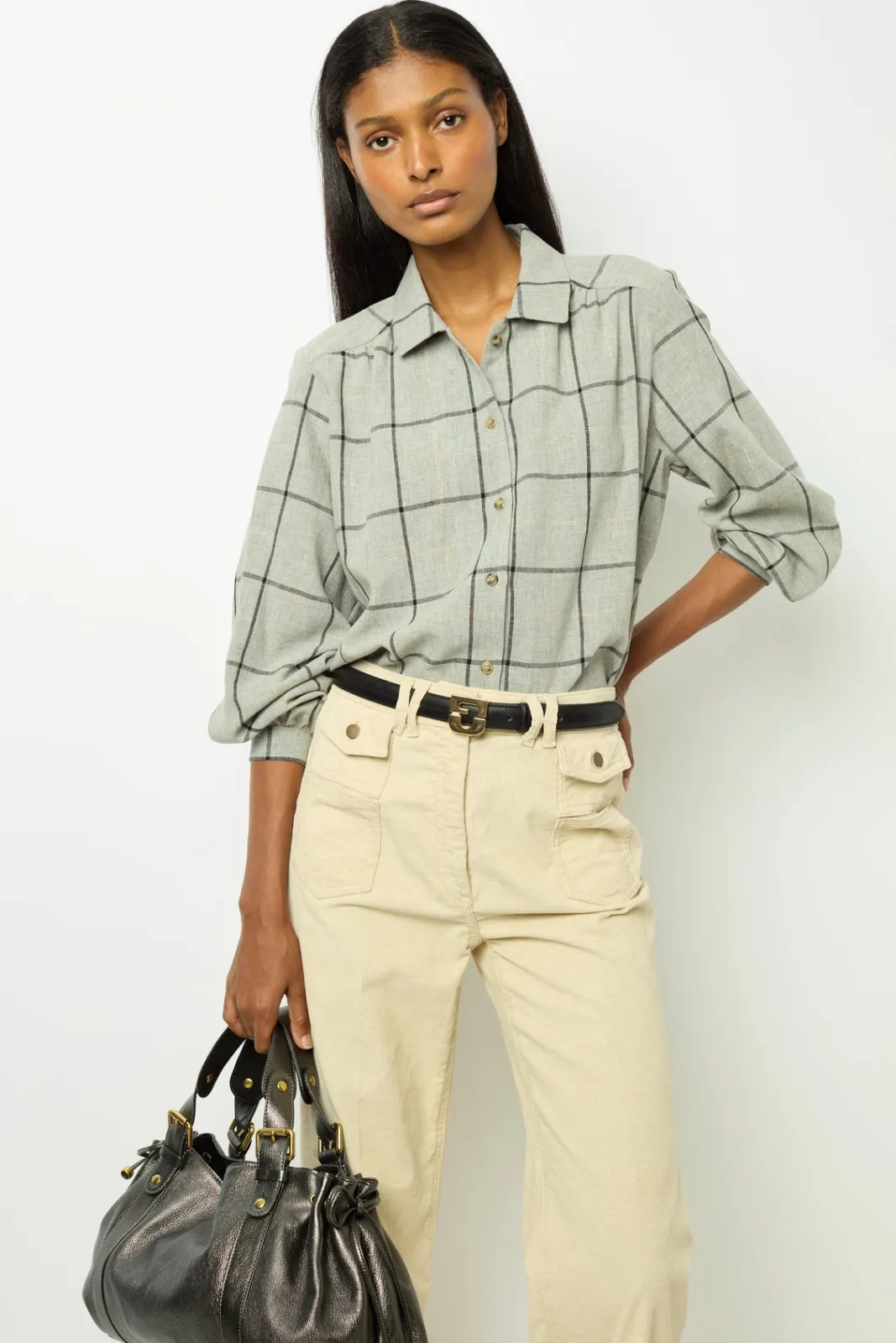 Clearance Check shirt with lurex - BELLE Shirts & Blouses