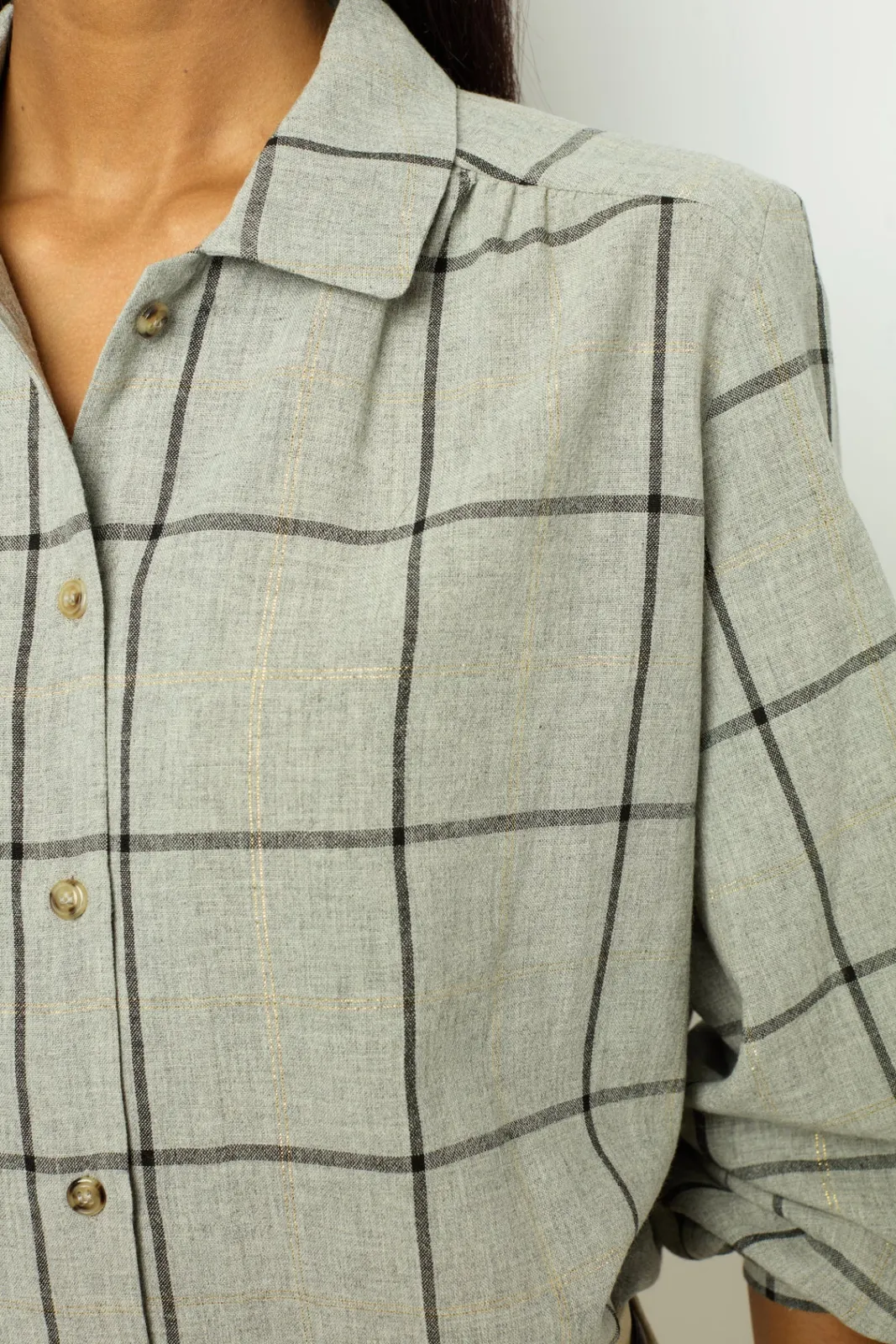Clearance Check shirt with lurex - BELLE Shirts & Blouses