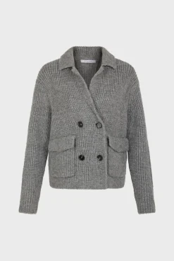 Sale Chunky knit collar cardigan - JOESSE Knitwear