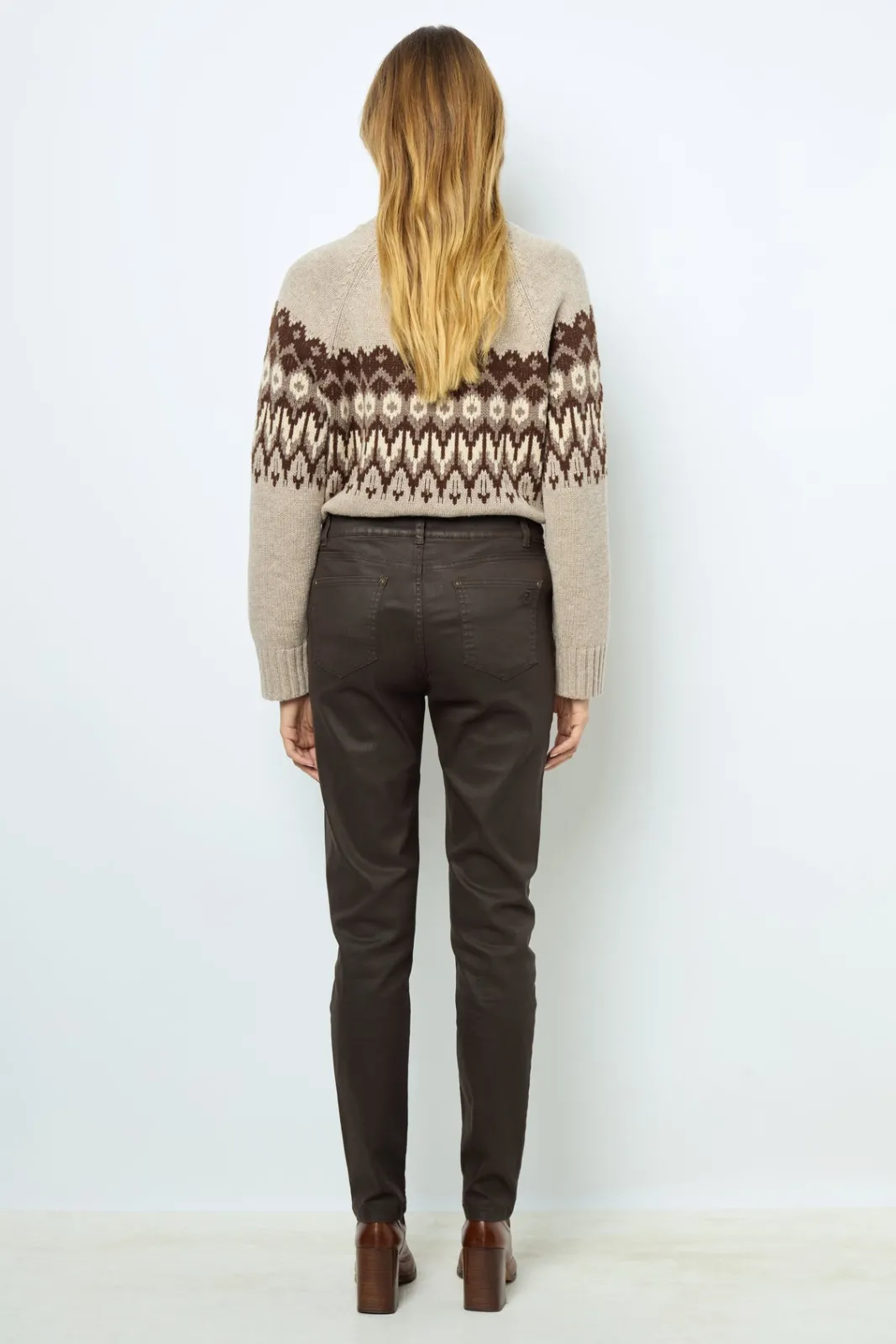 Online Coated slim jeans - NOURIA Trousers