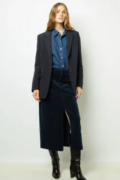 Outlet Corduroy midi skirt - CASSIDIE Skirts