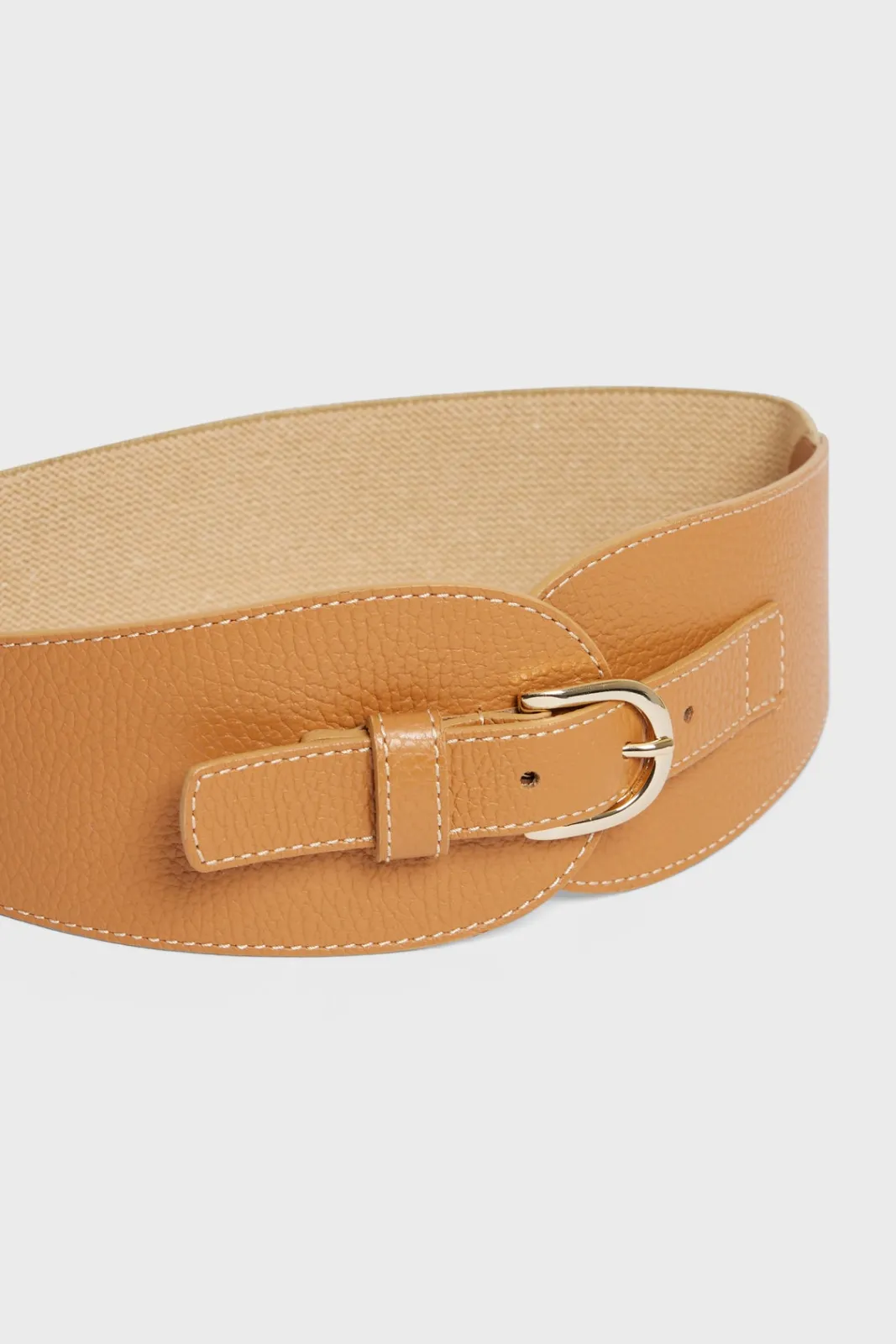 Online Corset belt in grainy leather - OLYMPE Belts