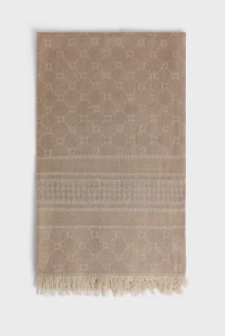 New Cotton and modal scarf with monogram - DOMITILLE Scarves