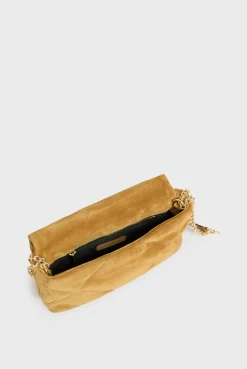 Outlet Crossbody bag in quilted suede leather The Fanny Bag|Shoulder Bags