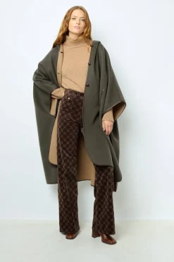 Best Double-face wool hooded cape - LUDMILLA Coats