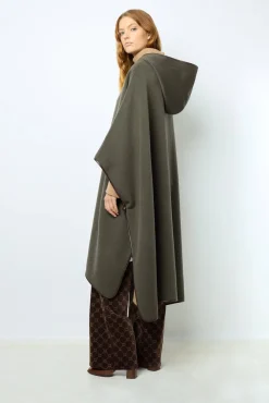Best Double-face wool hooded cape - LUDMILLA Coats