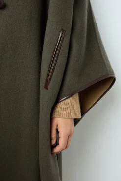 Best Double-face wool hooded cape - LUDMILLA Coats