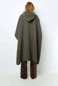 Best Double-face wool hooded cape - LUDMILLA Coats