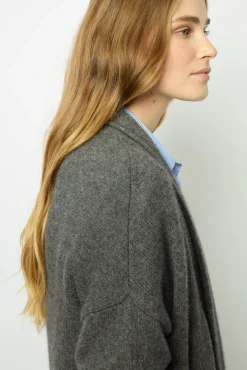 Online Edge to edge, open cashmere cardigan - JOHANA Knitwear