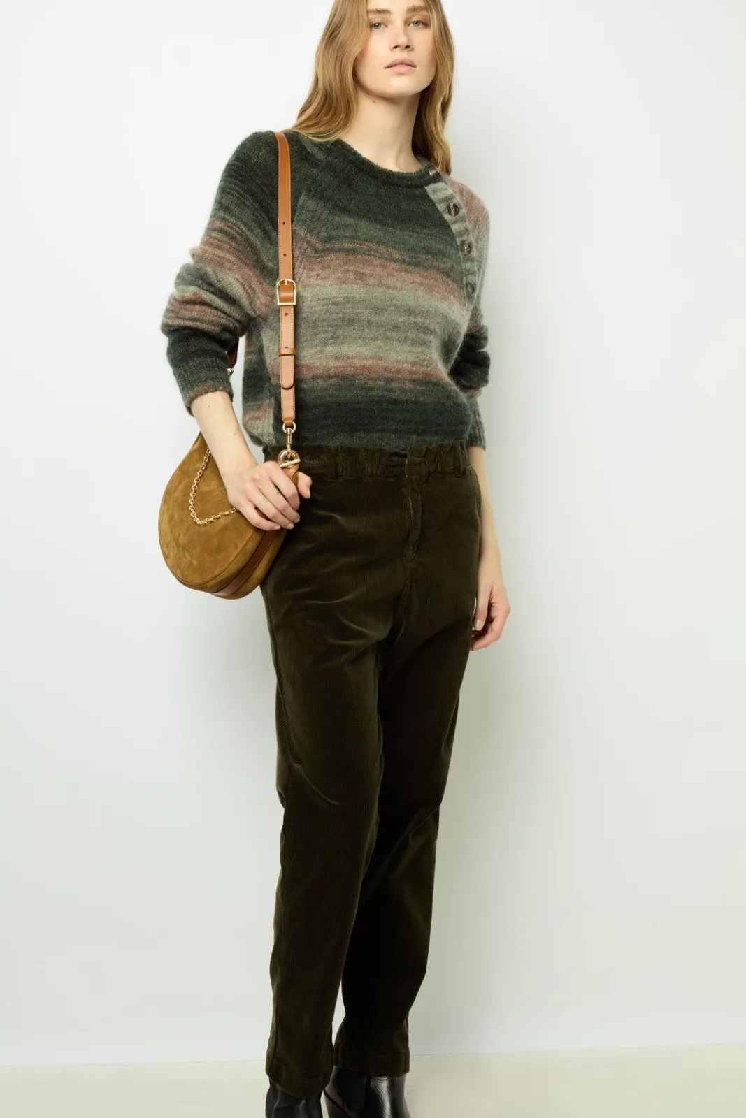 Clearance Elasticated corduroy pants - NYMPHIE Trousers