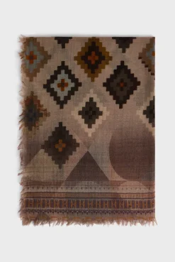 New Ethnic print wool scarf - DINA Scarves