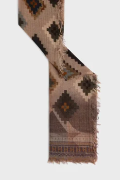New Ethnic print wool scarf - DINA Scarves