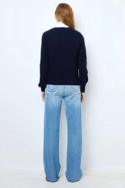 Outlet Fine wool round neck sweater - JANINE Knitwear