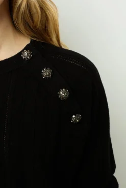 Best Fine wool sweater with rhinestone - JOSETTE Knitwear