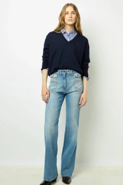 Hot Fine wool V-neck sweater - JULIETTE Knitwear