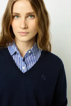 Hot Fine wool V-neck sweater - JULIETTE Knitwear