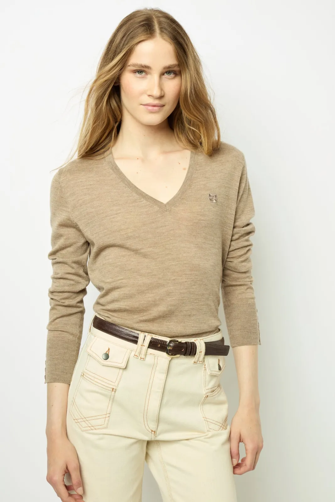 Clearance Fine wool V-neck sweater - JULIETTE Knitwear
