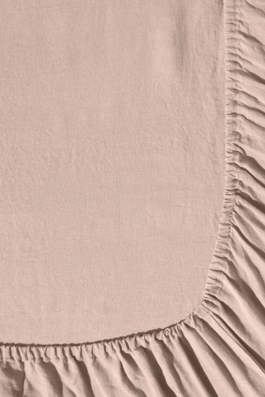 Online Fitted washed linen sheet - antique rose Fitted Sheets