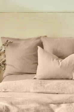 Fashion Fitted washed linen sheet - light brown Fitted Sheets