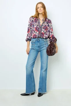 Online Flared jeans with fringes - ANNA Shirts & Blouses
