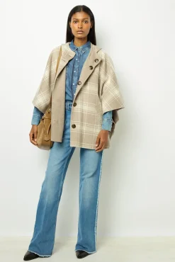 Outlet Flared jeans with fringes - ANNA Coats