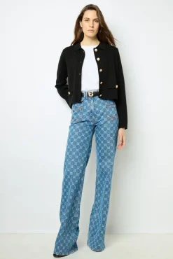Clearance Flared with monogram - ANNA Trousers