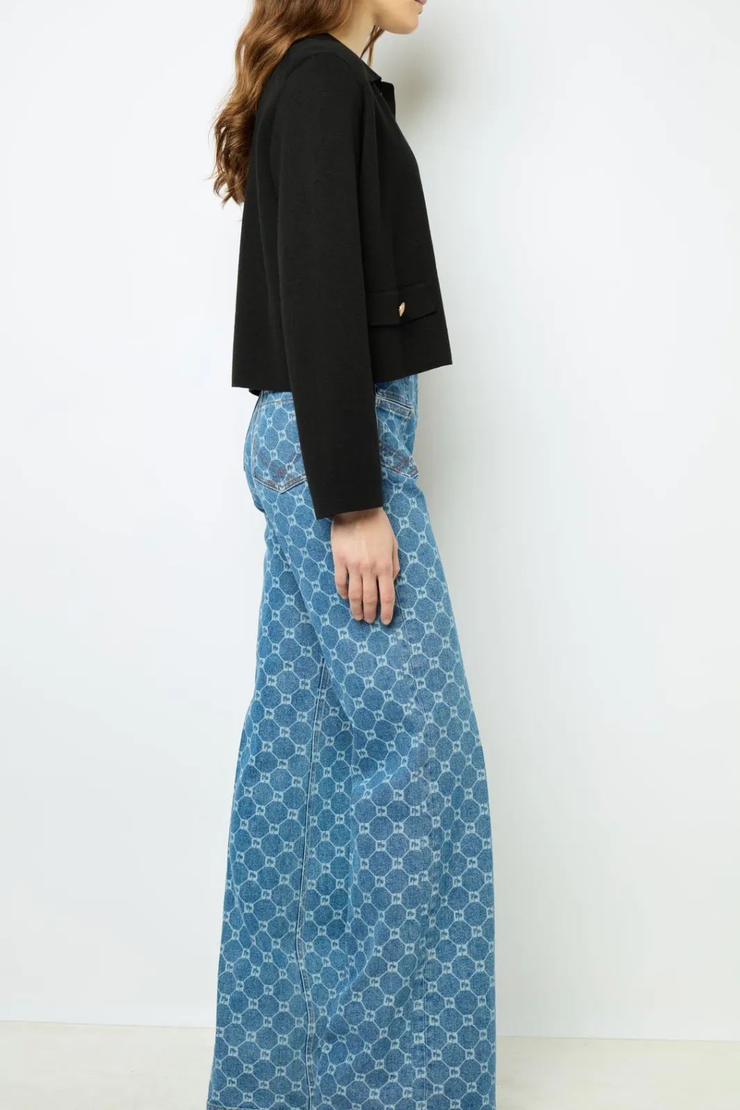 Clearance Flared with monogram - ANNA Trousers