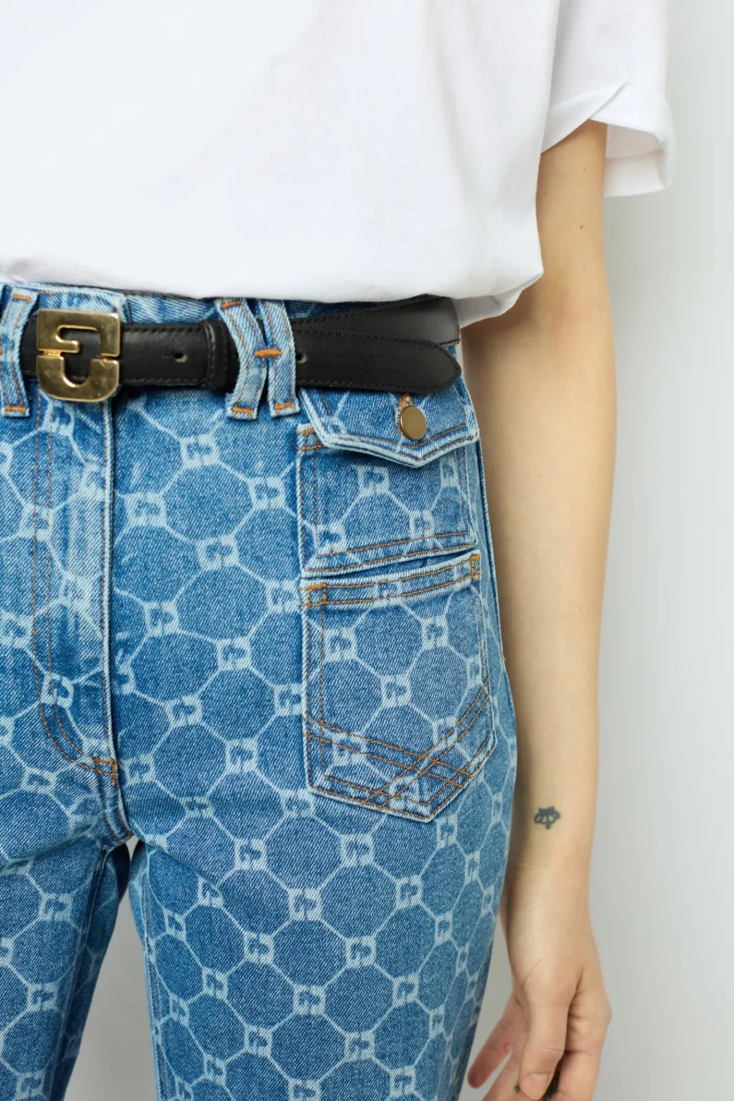 Clearance Flared with monogram - ANNA Trousers