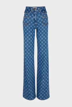 Clearance Flared with monogram - ANNA Trousers
