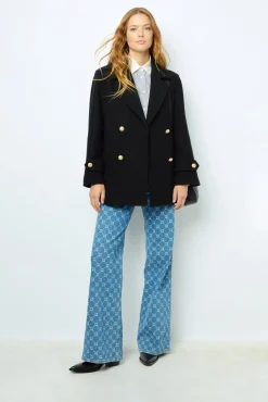 Fashion Flared jeans with monogram - ANNA Coats