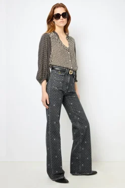 Online Flared polka dot jeans - ANNA Trousers