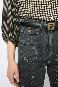 Online Flared polka dot jeans - ANNA Trousers