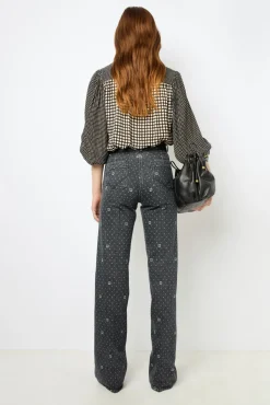 Online Flared polka dot jeans - ANNA Trousers