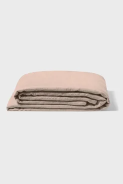 Clearance Flat washed linen sheet - antique rose Flat Sheets