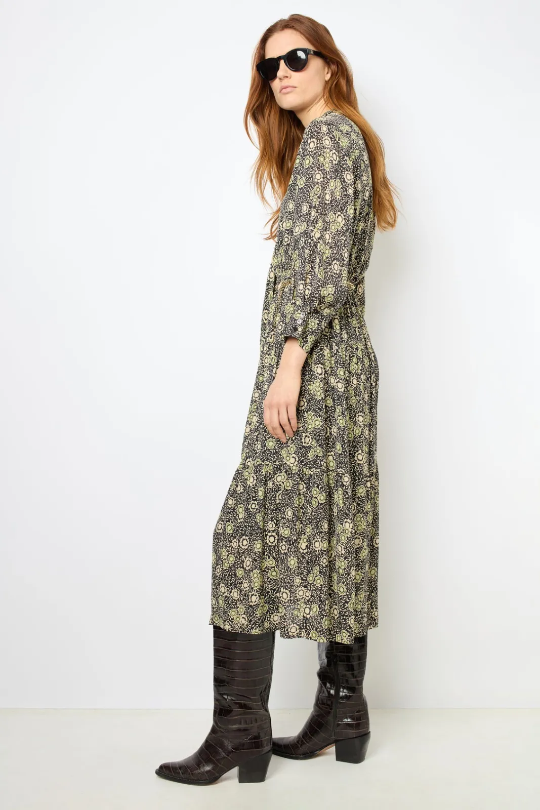 Sale Floral fluid maxi dress - SOLYA Dresses