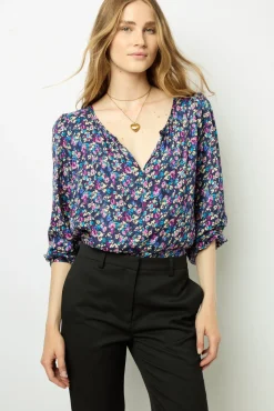 Outlet Floral jacquard blouse - BRITTANIA Shirts & Blouses