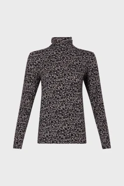 Fashion Floral turtleneck sweater - AURELIE Tops & T-Shirts