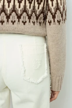 Hot Geometric wool sweater - JANINA Trousers